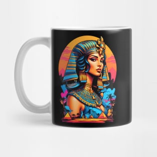 Cleopatra Queen of Egypt retro vintage floral design Mug